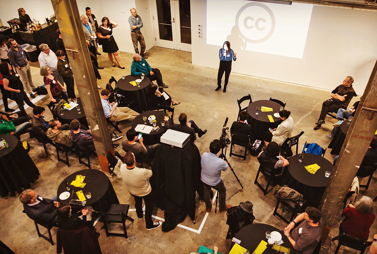 Jane Park speaks at CC:Rewire in June 2016, a celebration of Creative Commons’ renewed vision to build a more vibrant and usable commons. Courtesy of Andria Lo, CC BY 4.0.